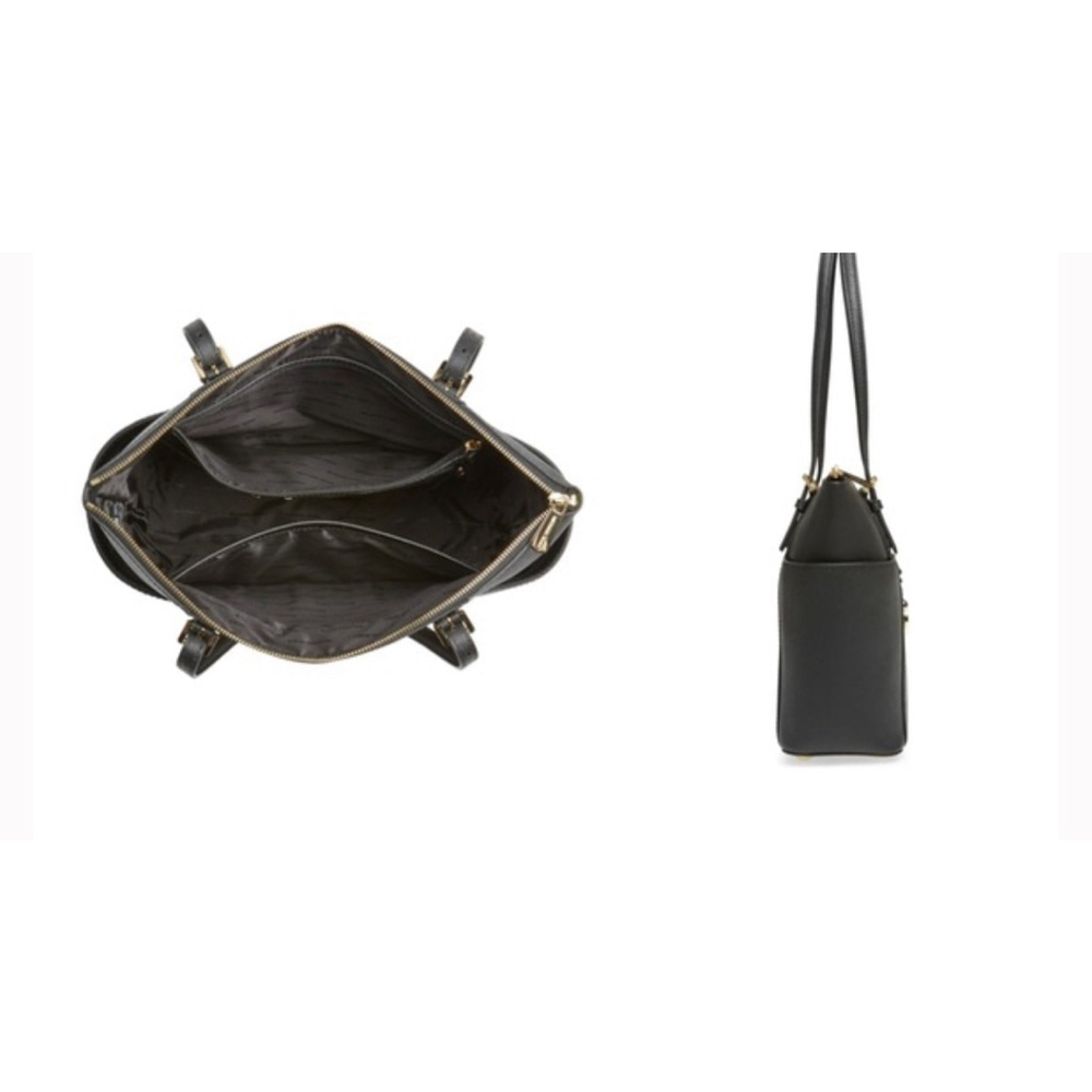 MICHAEL KORS Quiet Luxury Saffiano Black Leather Designer Shoulder Bag purse - Picture 8 of 8